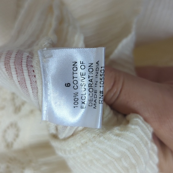 Double D Ranch Homespun Prairie Dress String Ivory Lace Maxi Long  Size 6 - Picture 13 of 13